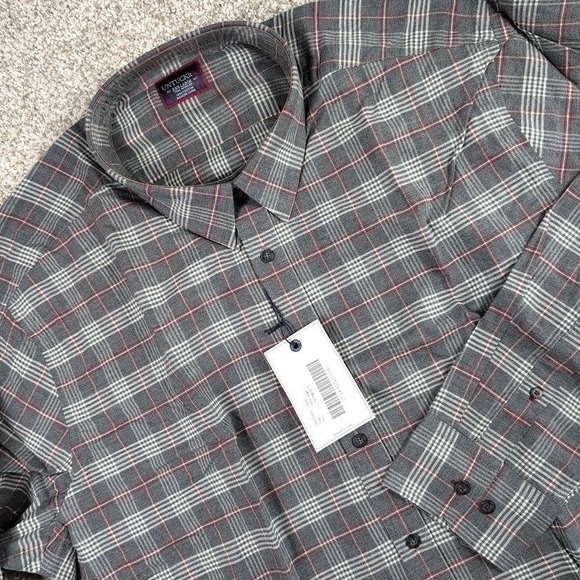 UNTUCKit Other - UNTUCKit Hazlitt Mens XXX-Large Tall Regular Fit Gray Plaid Shirt Flannel button